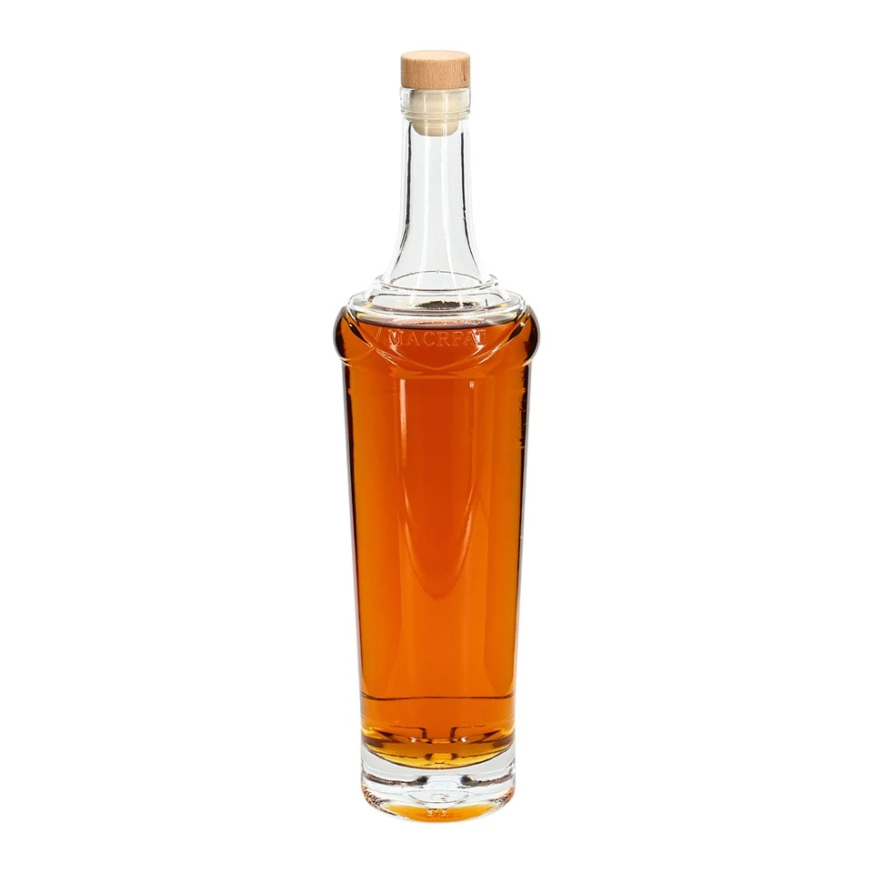 MACRFAT geprägte, konische Glas-Spirituosenflasche